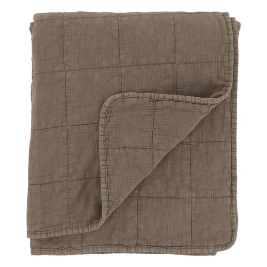 Couverture piquée - noyer