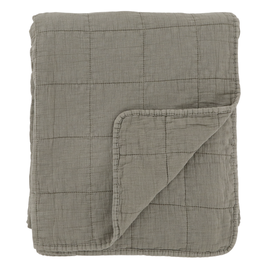 Couverture piquée - eucalyptus