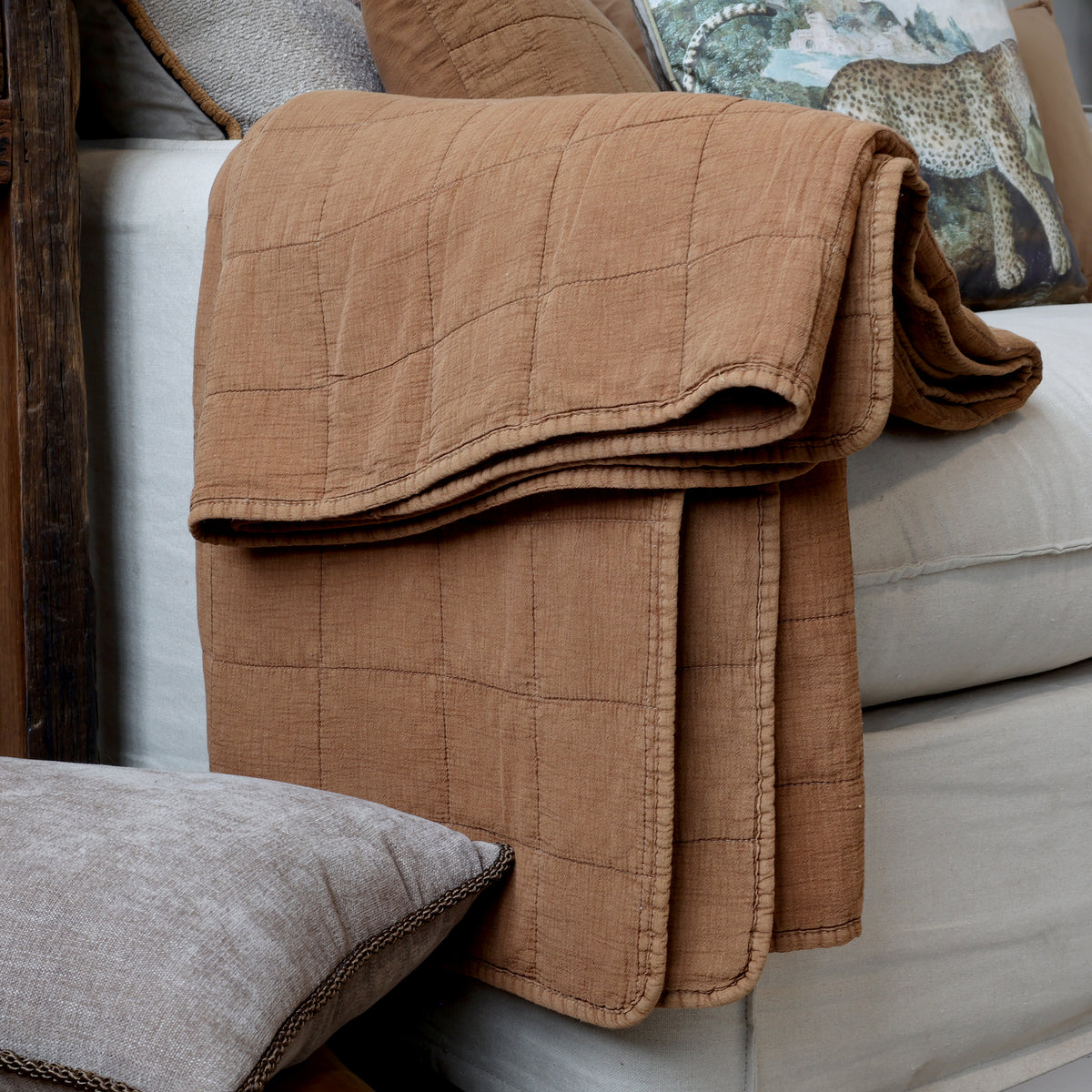 Couverture piquée - rouille