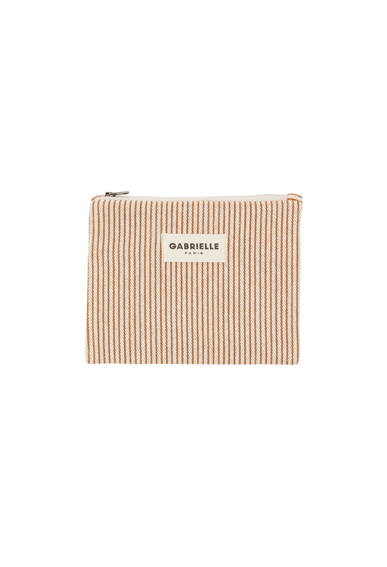 Petite pochette - Rayures Argile