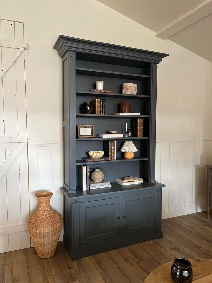 Bibliothèque deux corps - Gris bleuté