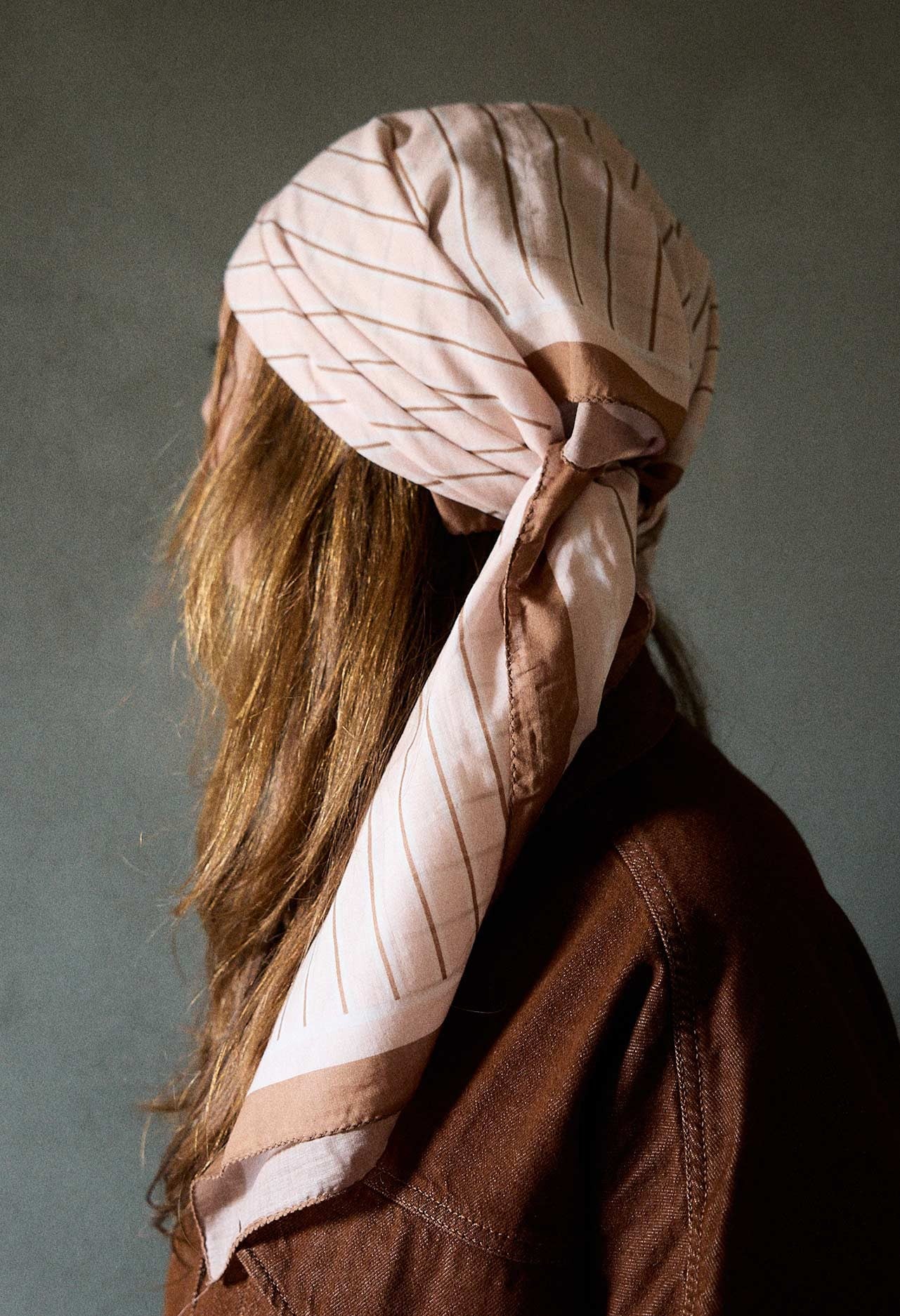 Foulard - Rayures crème M