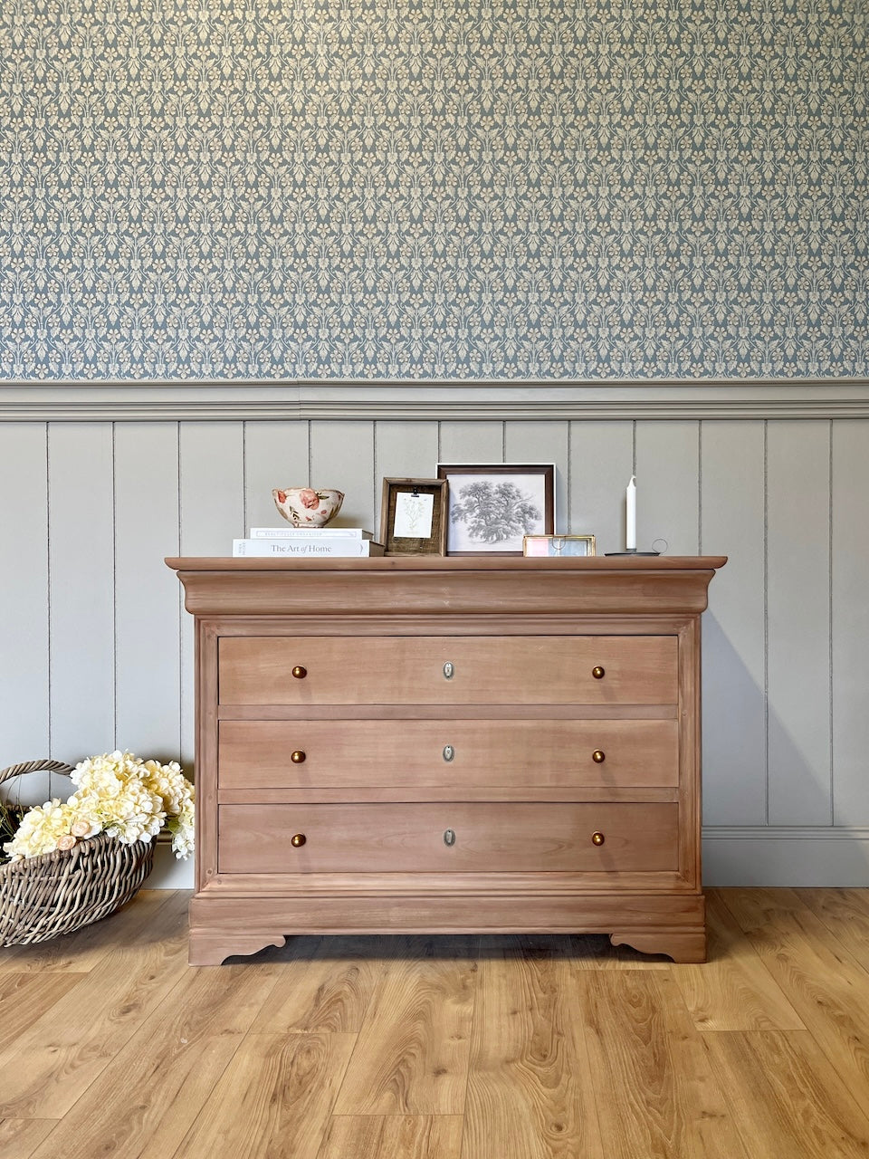 Commode merisier massif 4 tiroirs