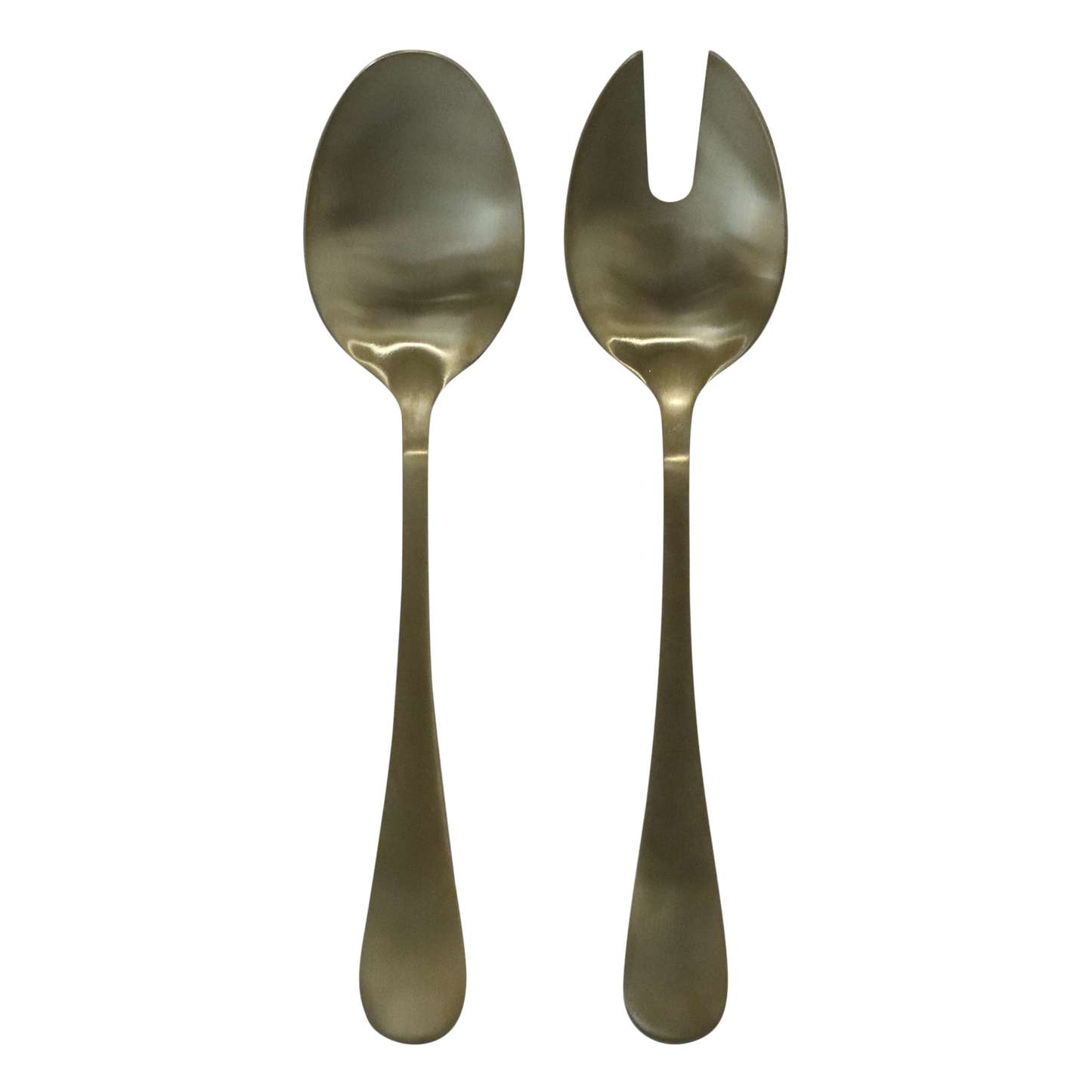 Set de 2 couverts à salade dorés