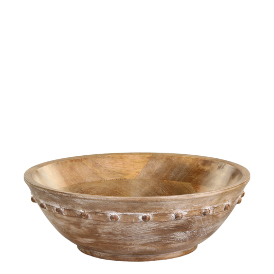 Saladier en bois avec motifs