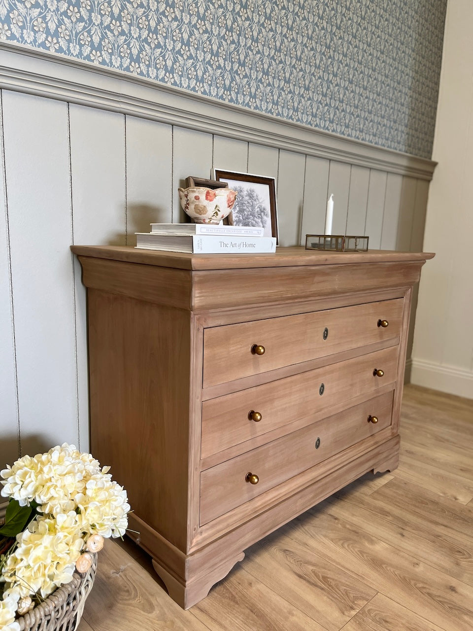 Commode merisier massif 4 tiroirs