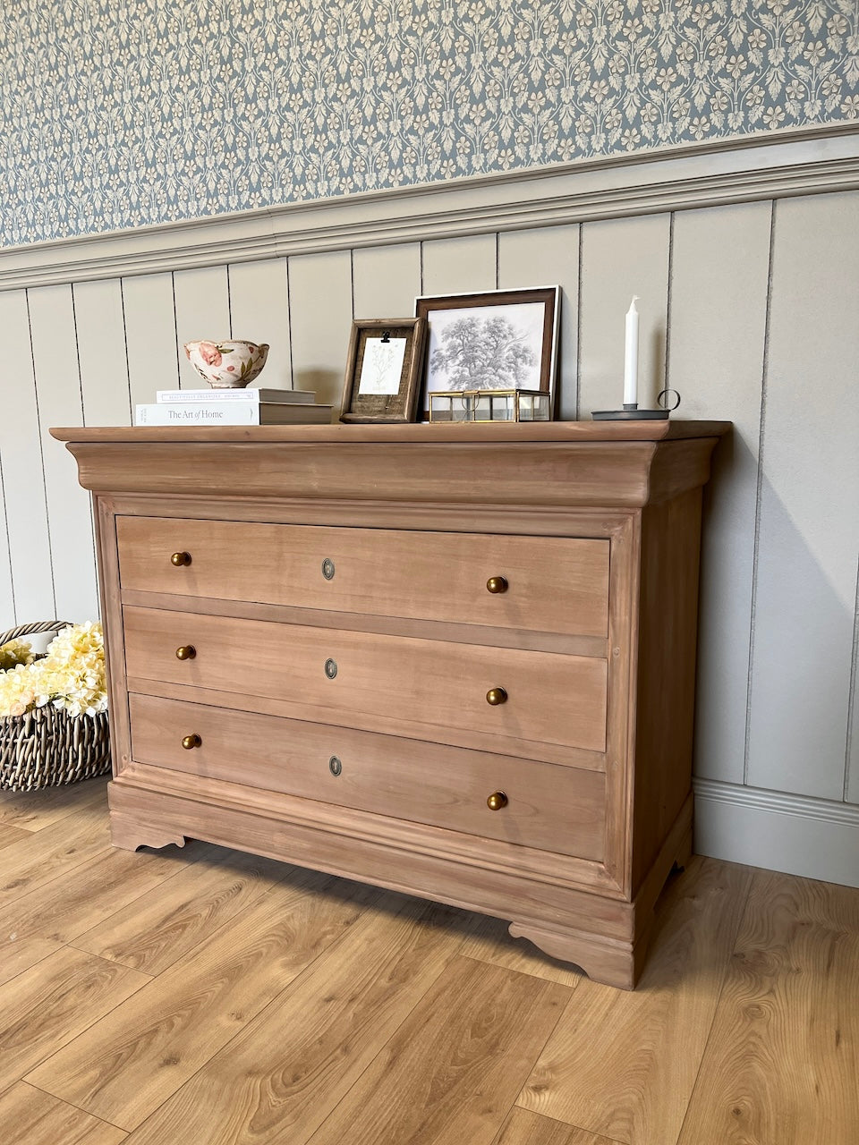 Commode merisier massif 4 tiroirs