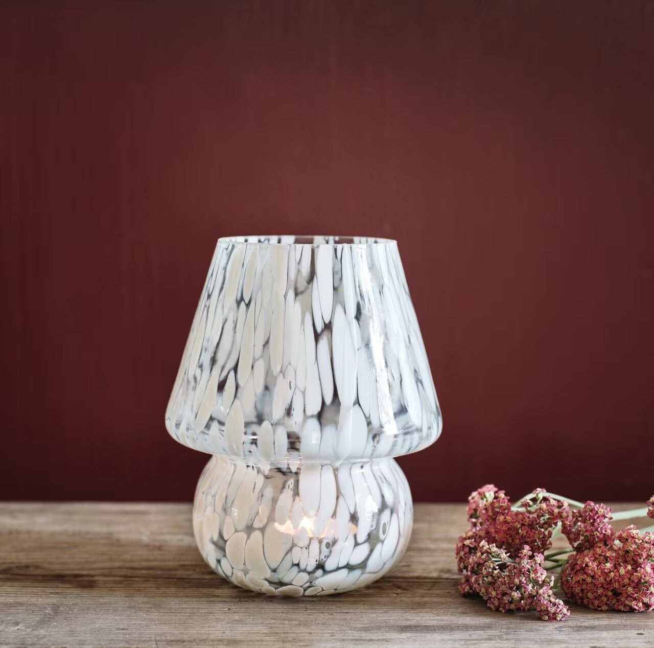 Photophore champignon à pois