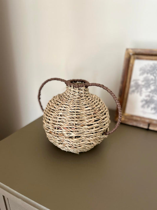 Vase en jonc de mer