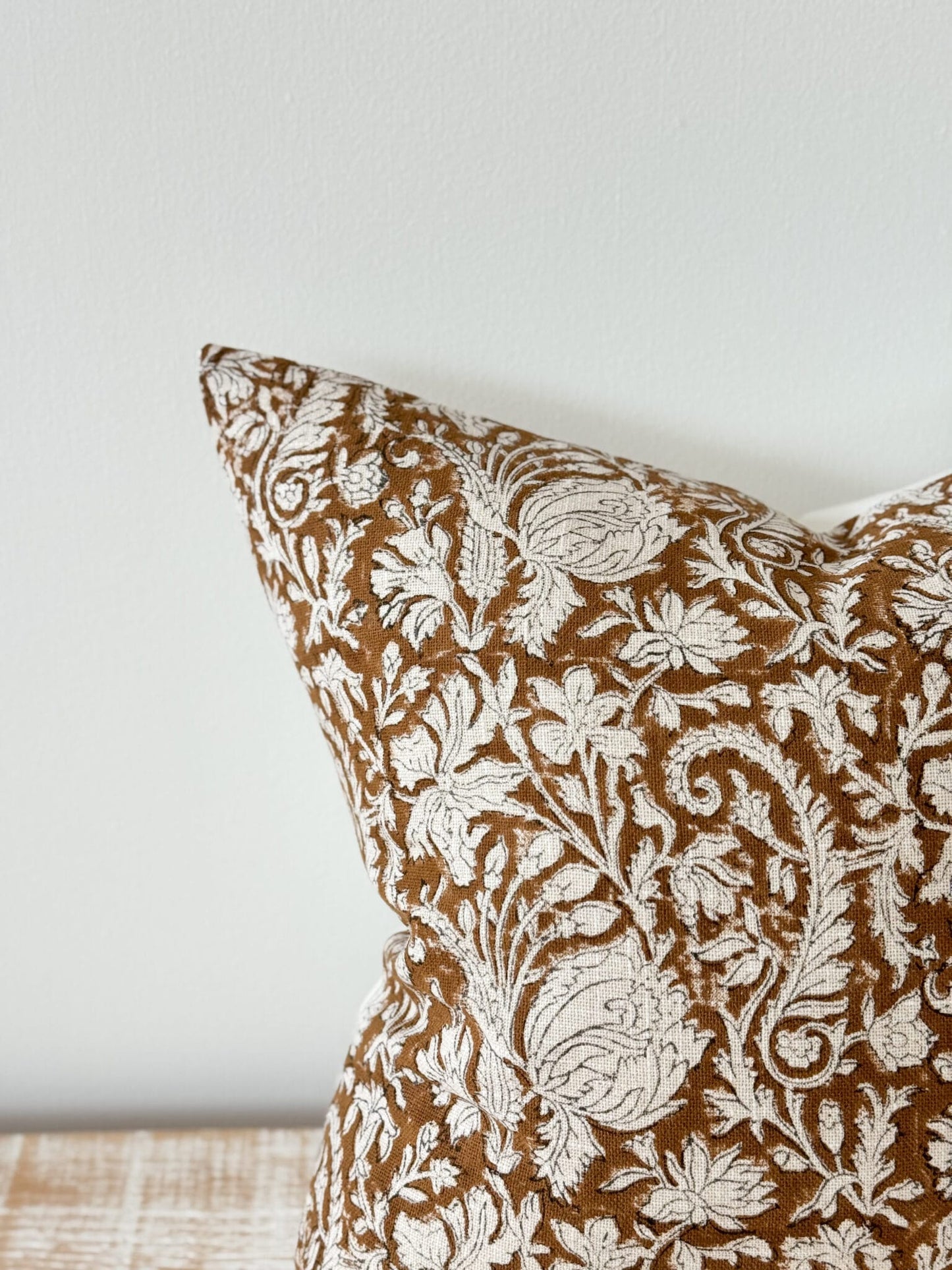 Coussin imprimé Ivy rouille - 45x45cm