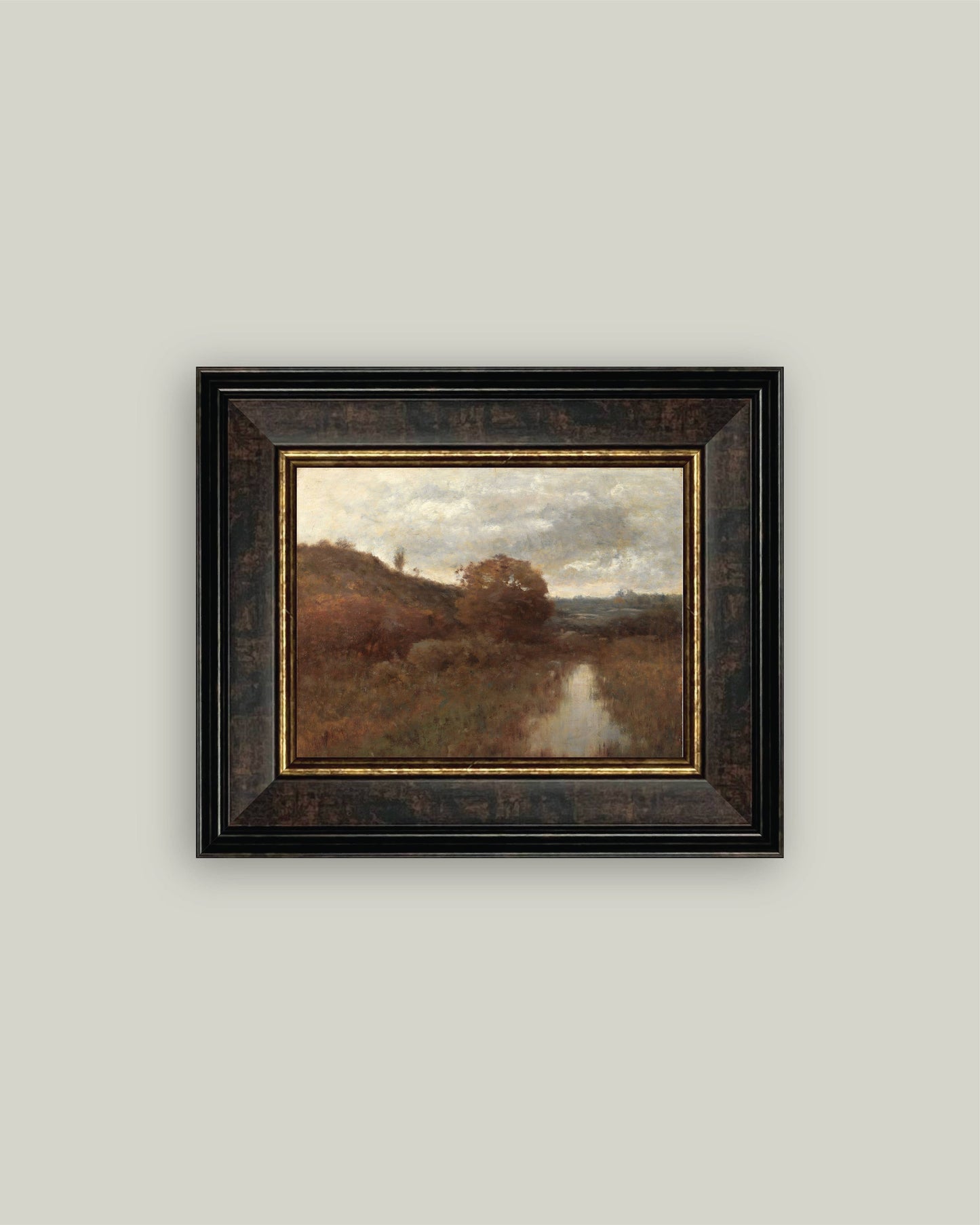 Impression sur toile encadrée Colline et creux en automne