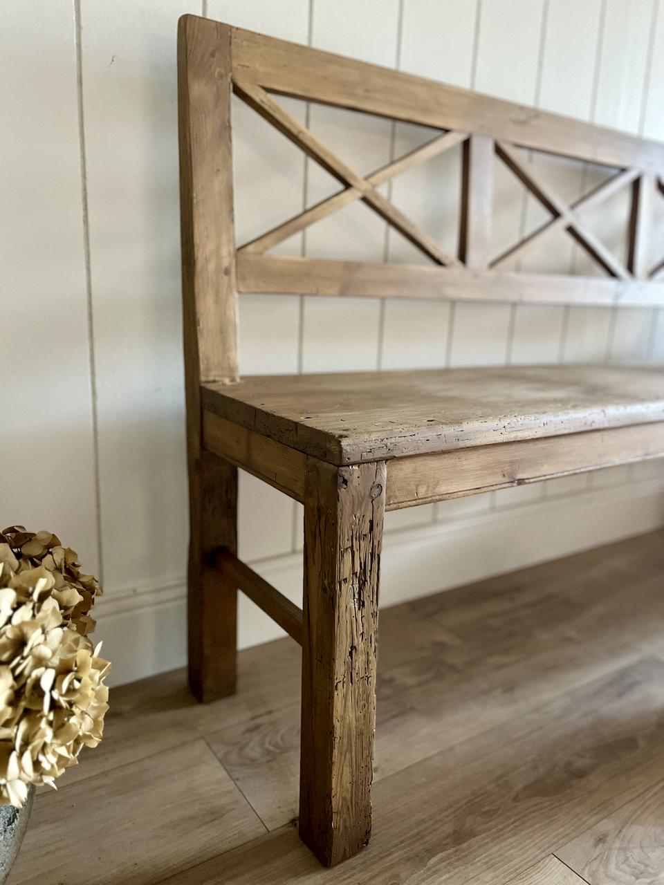 Banc rustique en pin