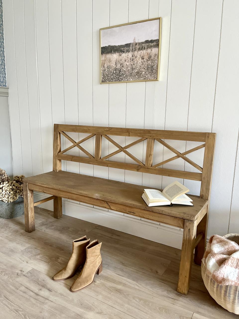 Banc rustique en pin