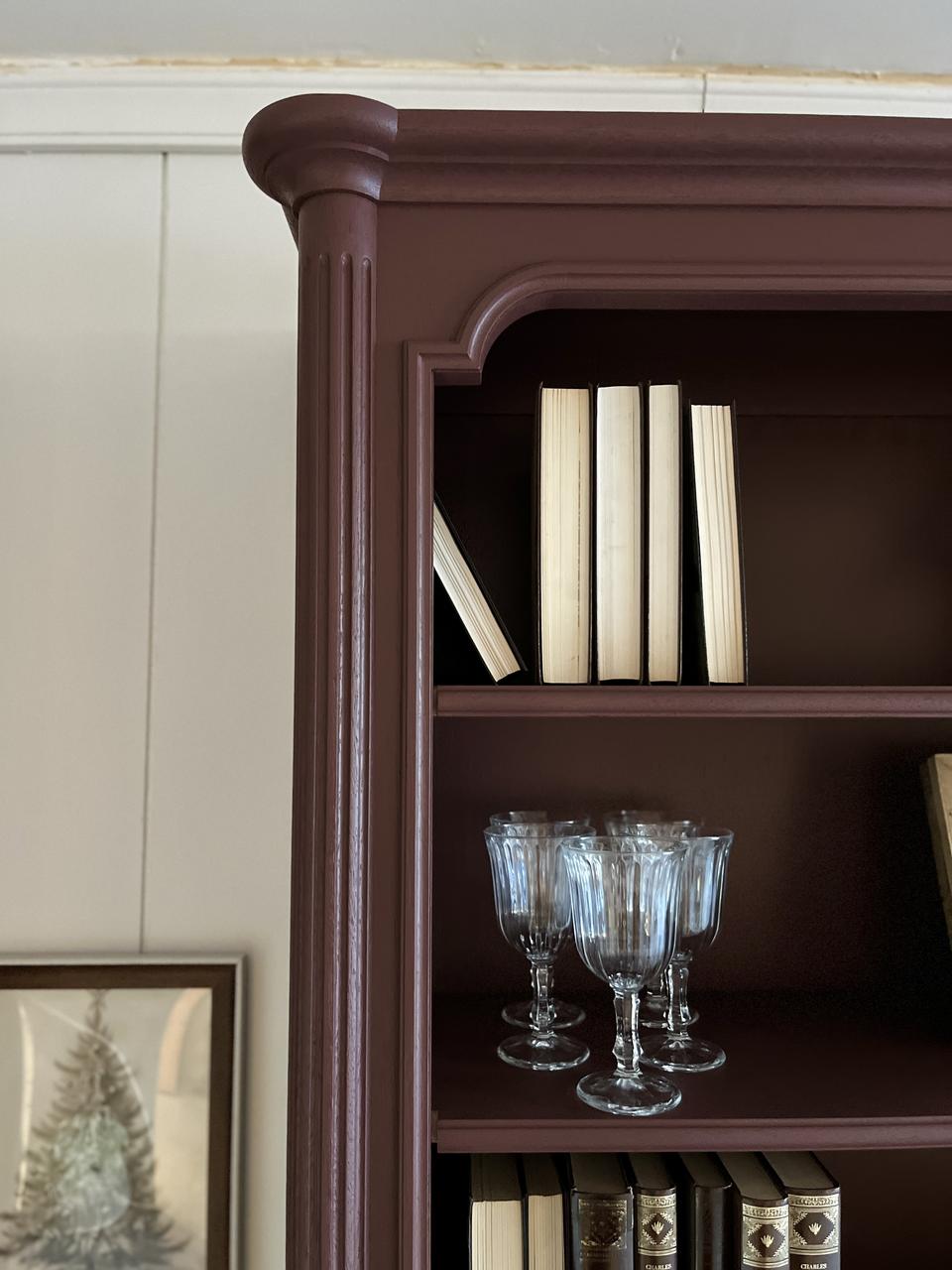Paire de bibliothèques en bois double corps