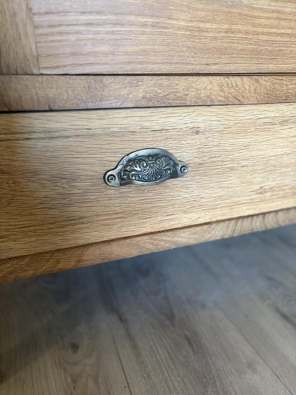 Armoire en chêne et miroir en mercure
