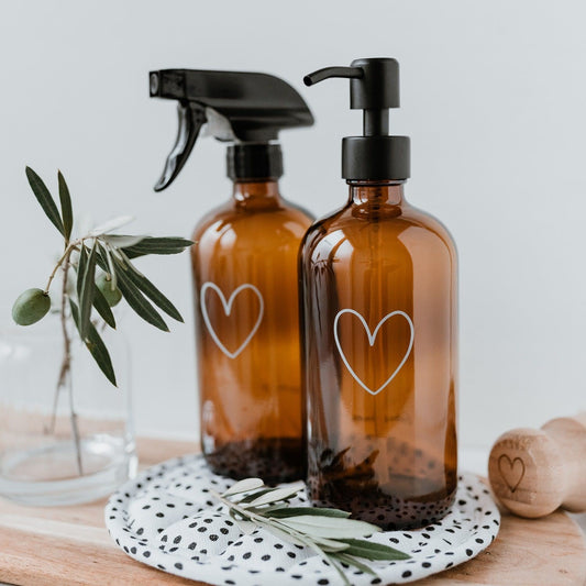 Distributeur de savon - verre ambré - Adèle & Brume