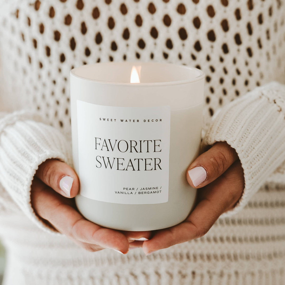 Bougie de soja Favorite Sweater - Pot mat