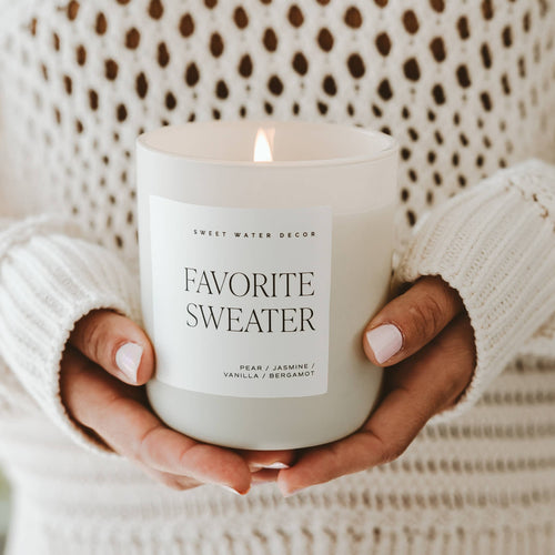 Bougie de soja Favorite Sweater - Pot mat