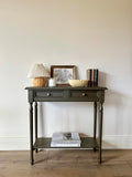 Console 2 tiroirs - brun/kaki