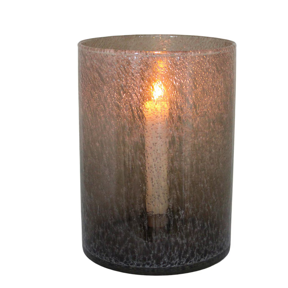 Bougeoir cylindrique haut - Brun
