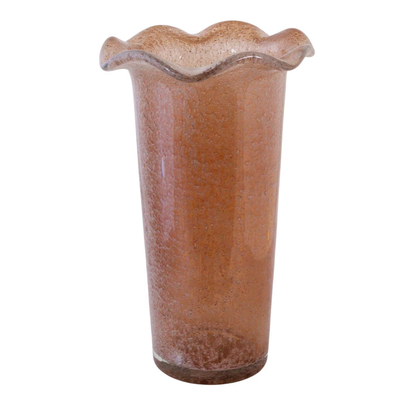 Vase Milla ondulé - Brun clair