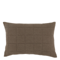 Coussin en plume avec housse piquée - noyer