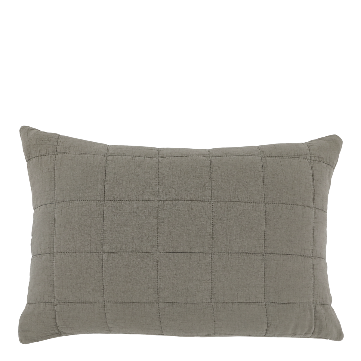 Coussin en plume avec housse piquée - eucalyptus