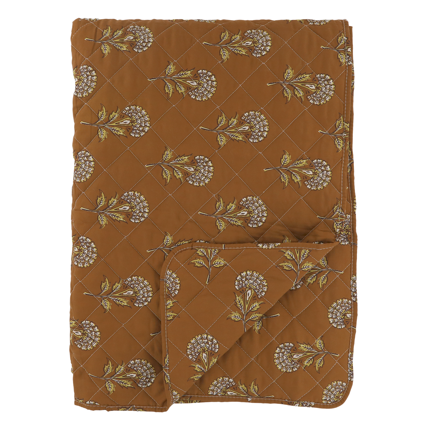 Couverture piquée - terracotta