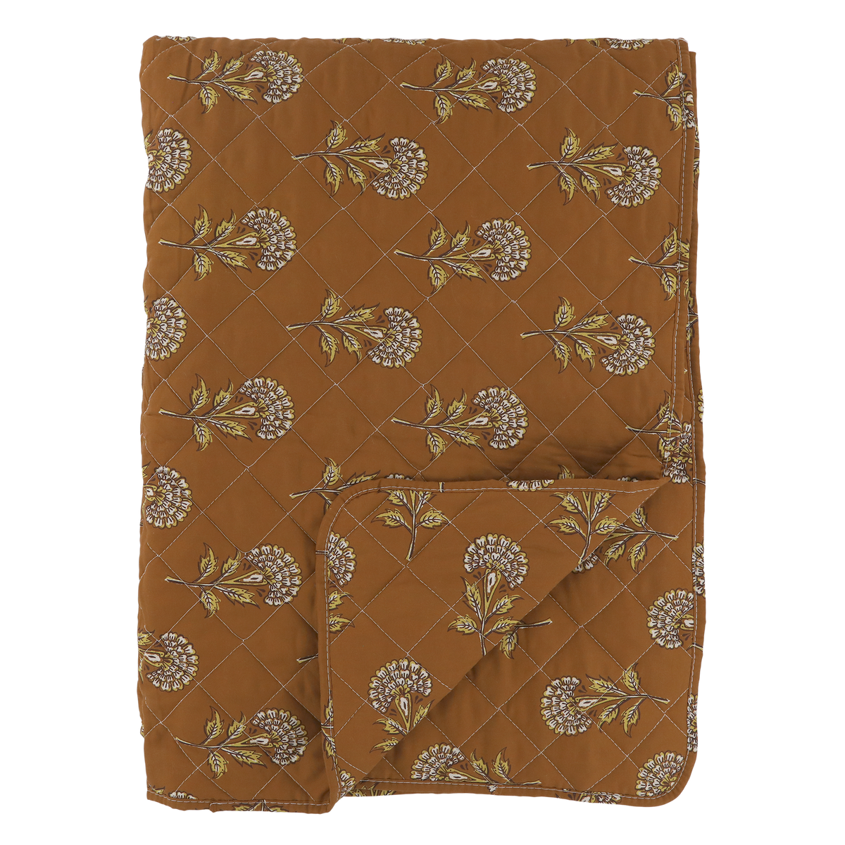 Couverture piquée - terracotta