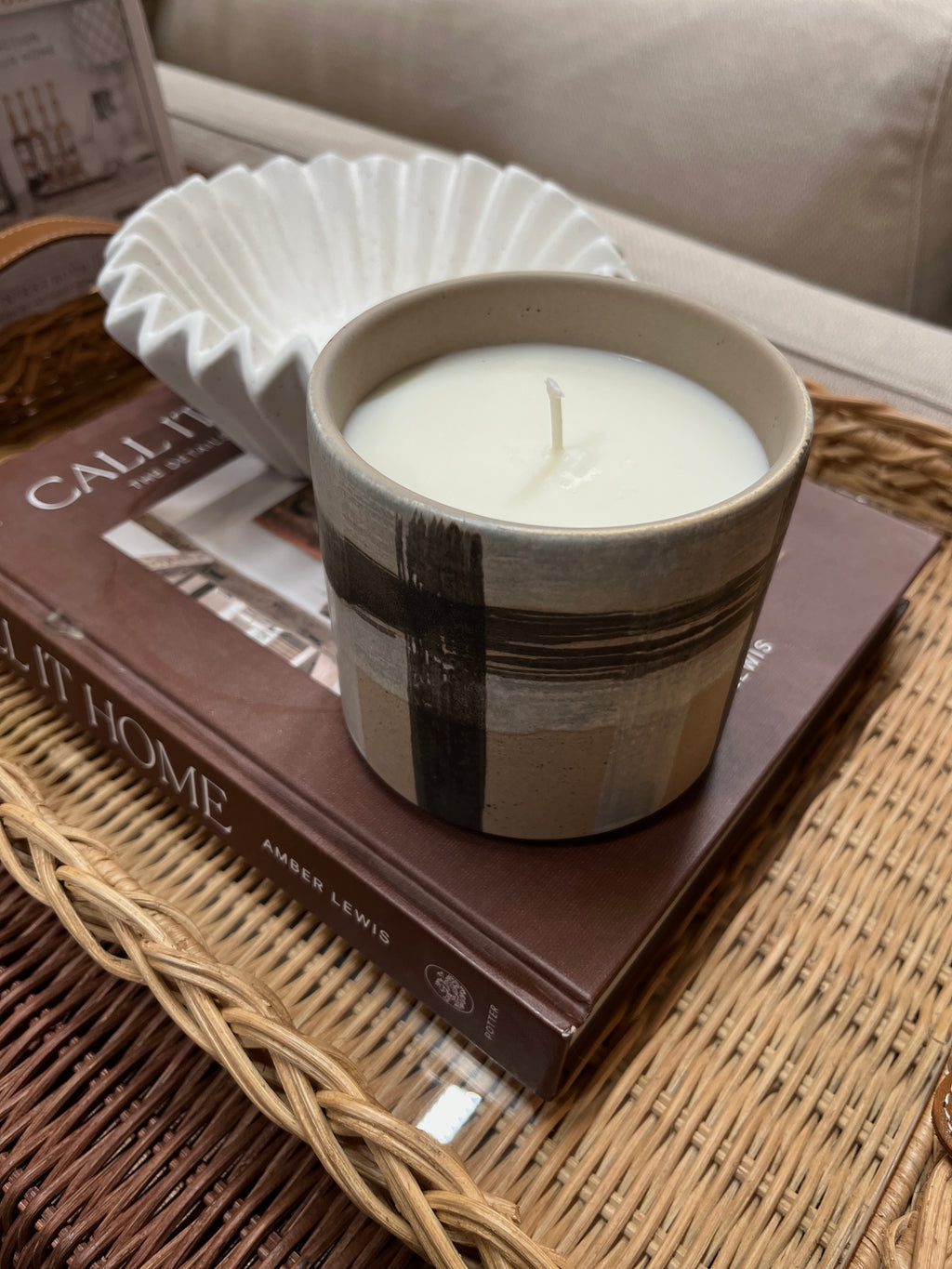 Bougie en céramique 70h - Amande