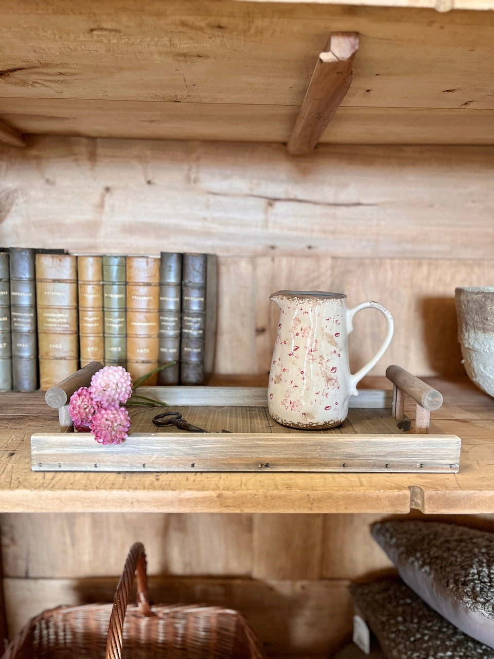 Plateau en bois rustique