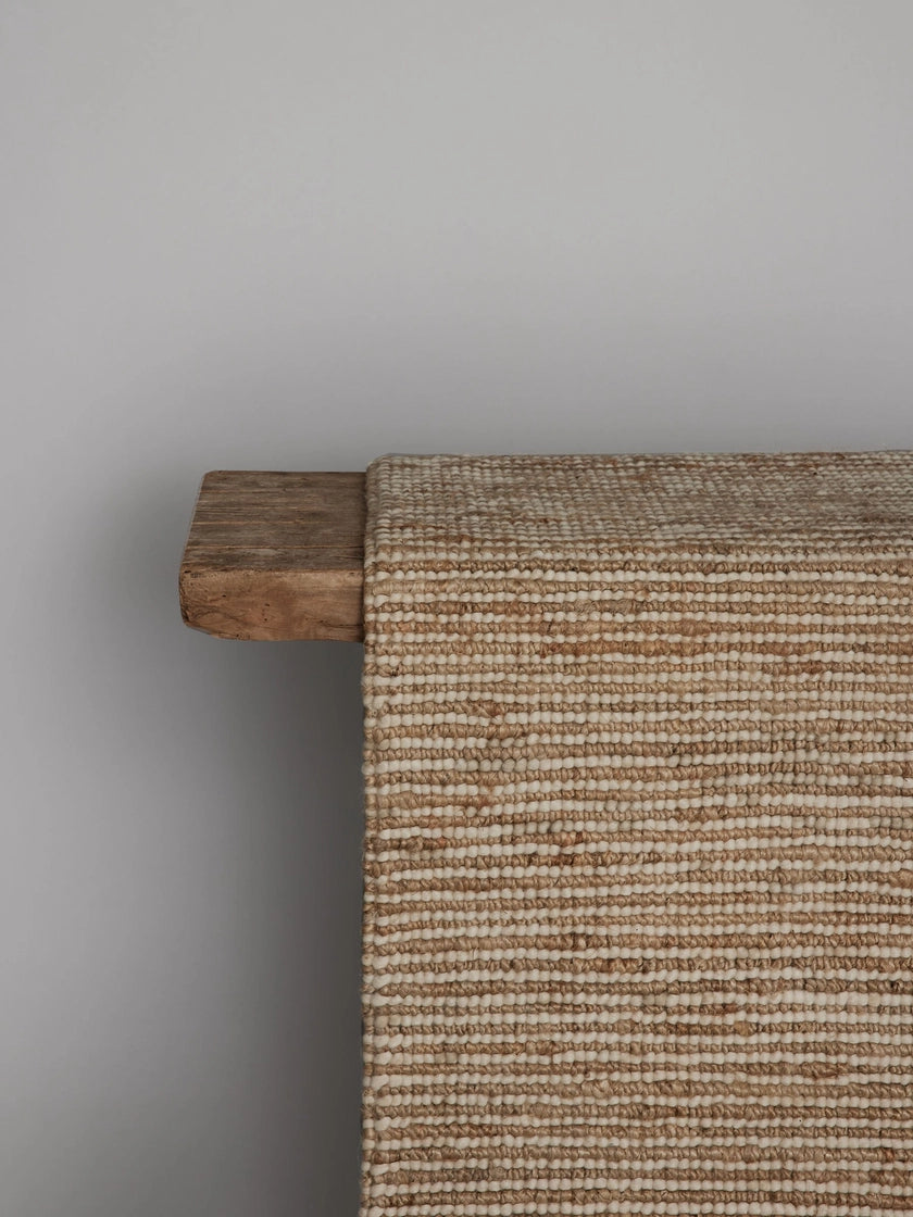 Tapis à rayures en laine de chanvre