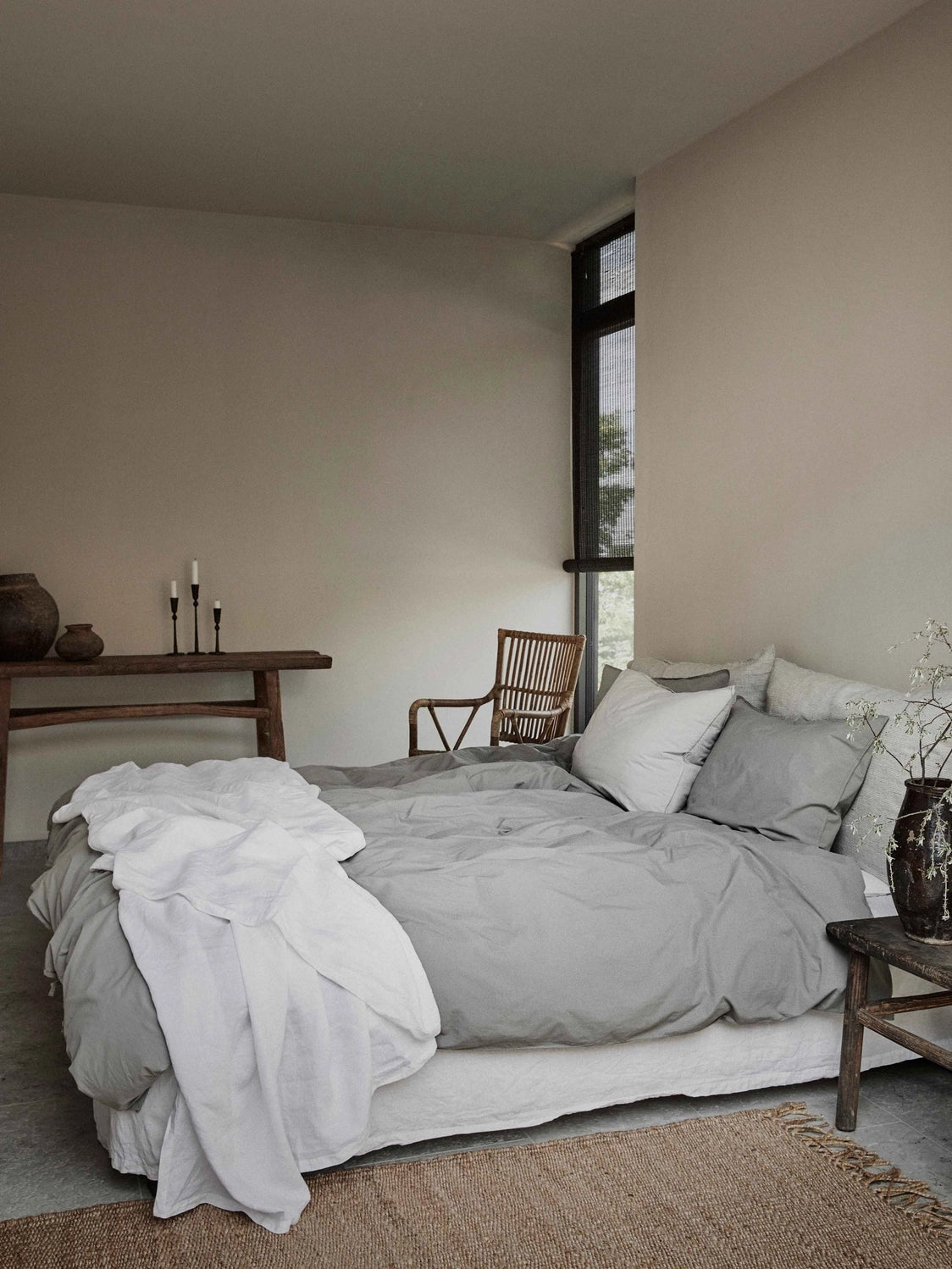 Tapis en chanvre avec franges - Nature