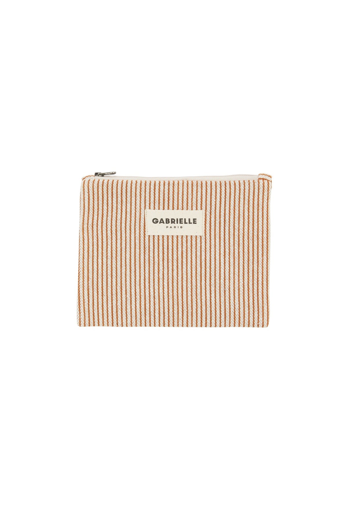 Petite pochette - Rayures Argile