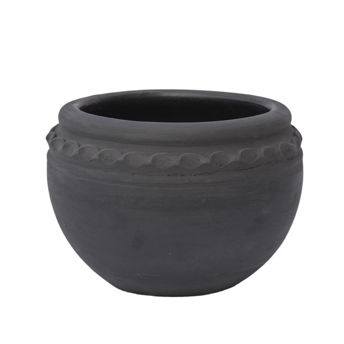 Pot Rafael en terre cuite noire