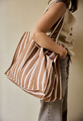 Sac Weekend - Rayures Noisette