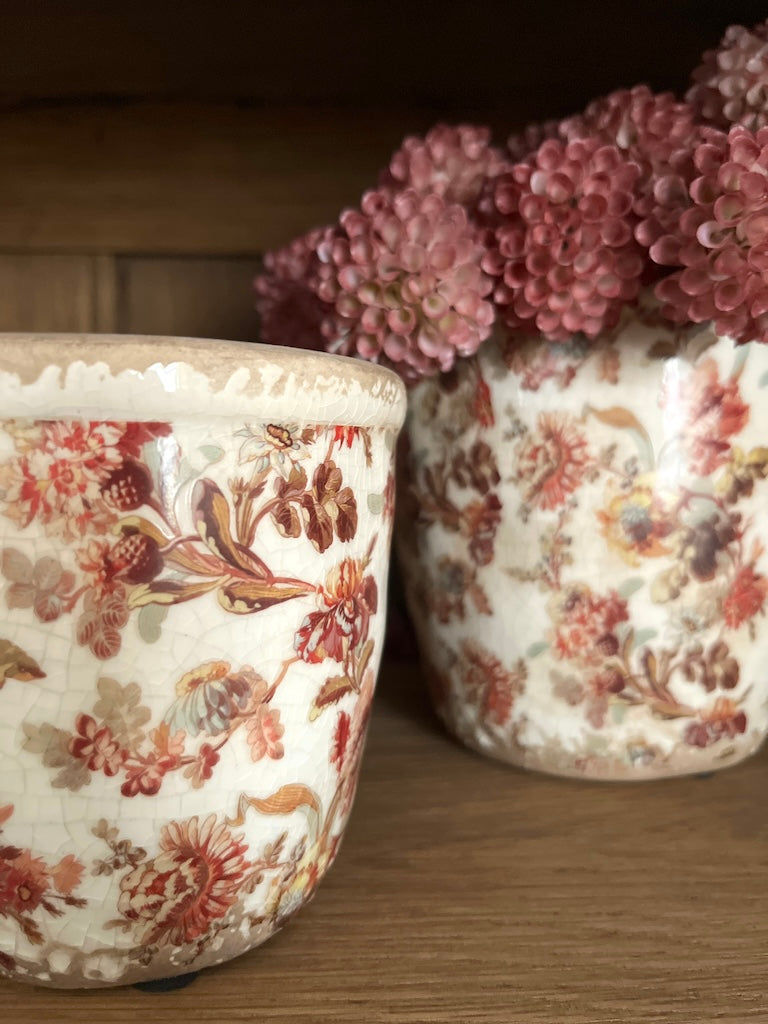 Cache pot fleurs vintages