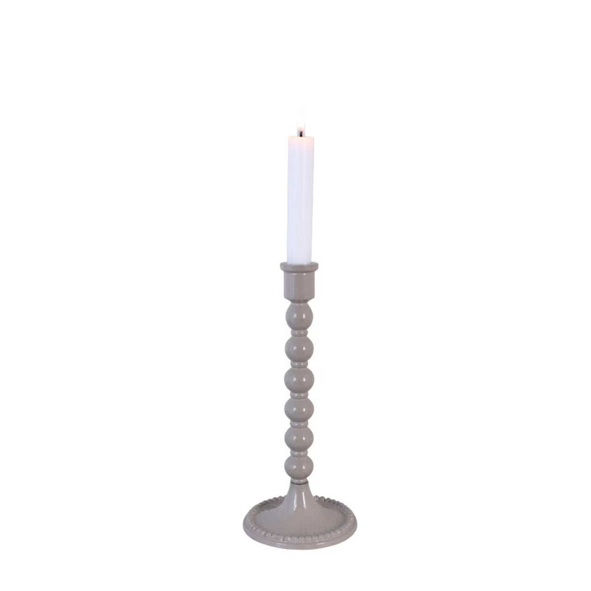 Bougeoir perlé Sigrid - beige