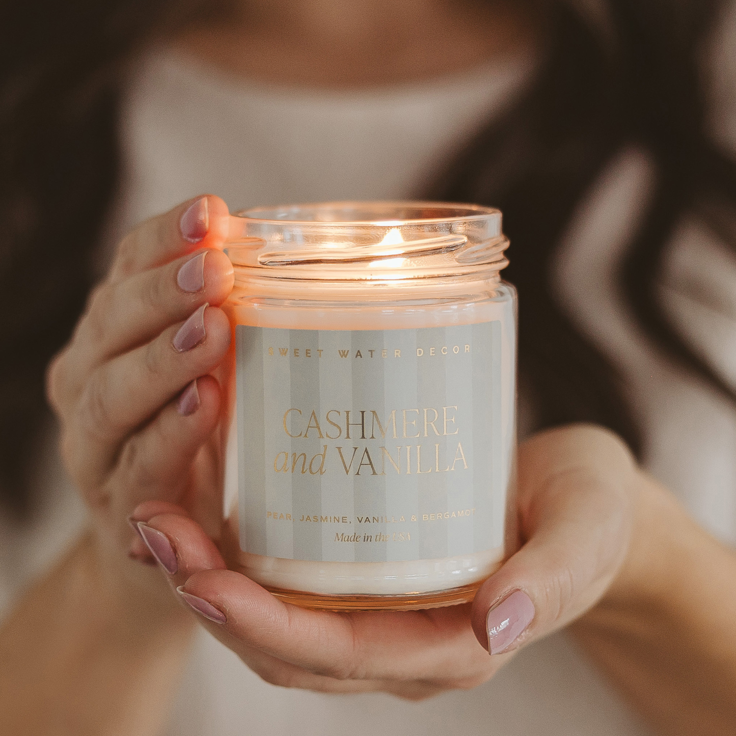 Bougie de soja en verre Cashmere and Vanilla - 40h