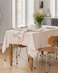 Nappe en lin vichy naturel