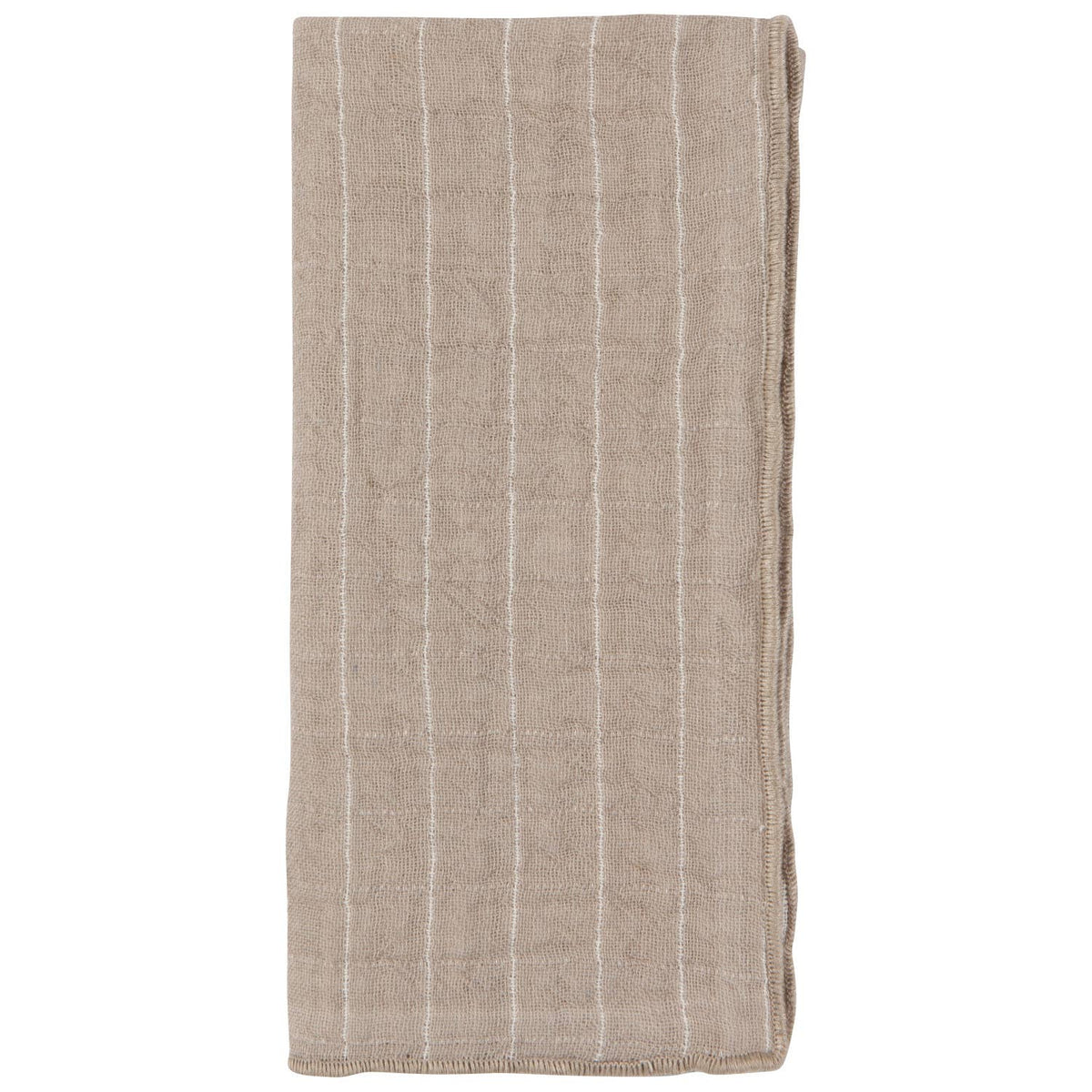 Ensemble de 4 serviettes à double tissage gris tourterelle