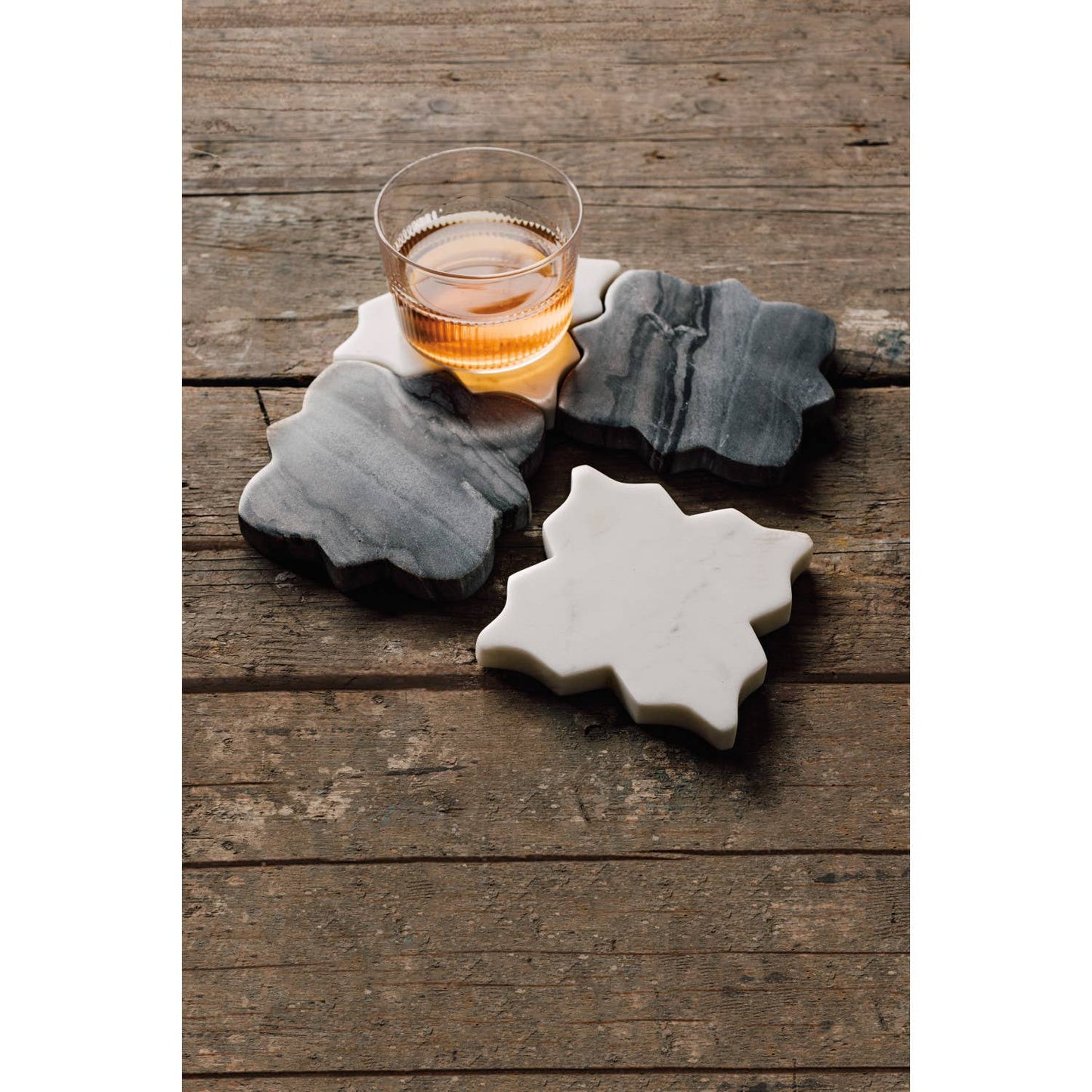 Ensemble de 4 sous-verres en marbre Tesselate
