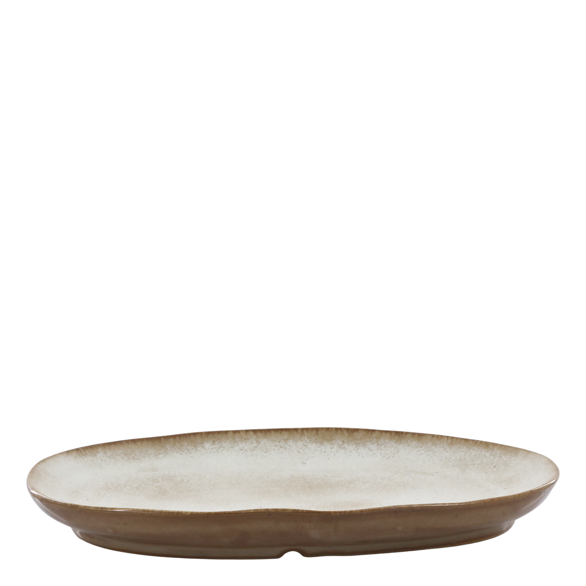 Plat ovale en porcelaine Valence - Camel