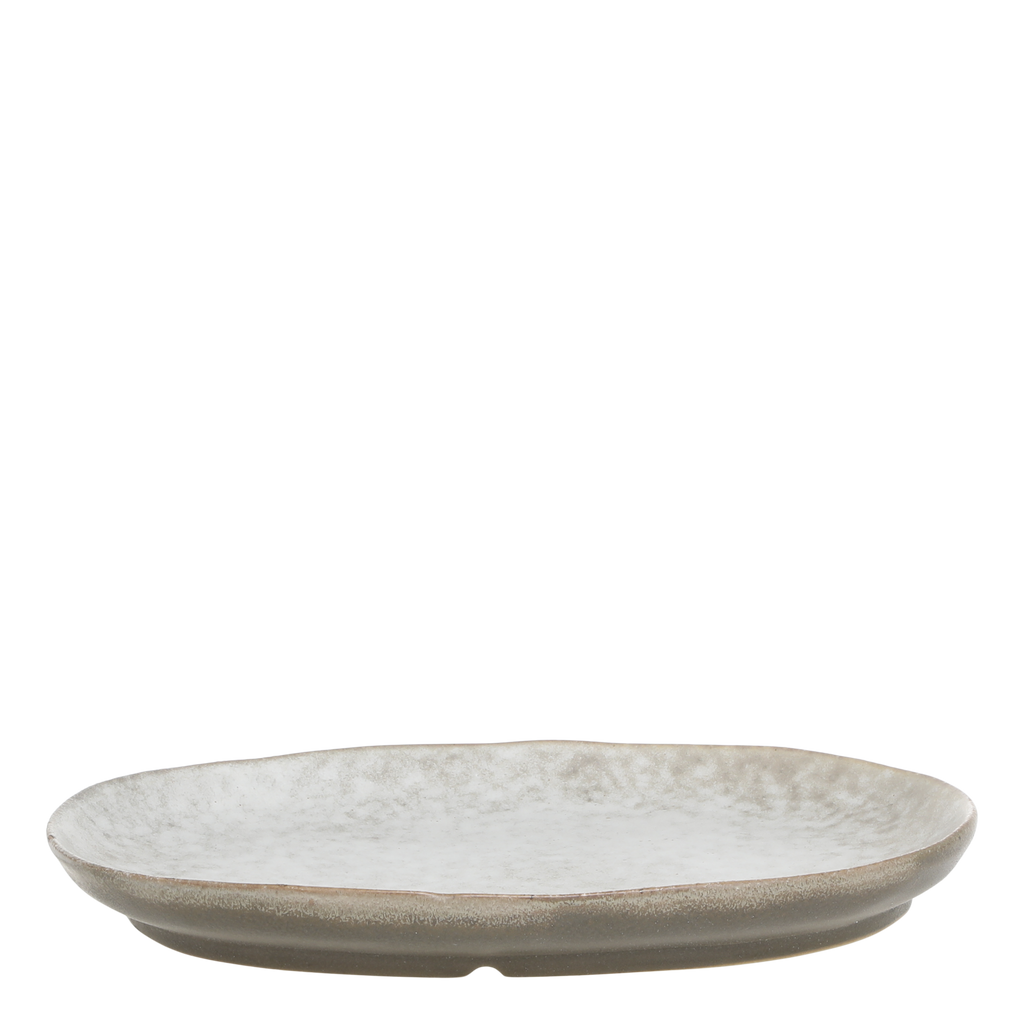Plat ovale en porcelaine Valence - noyer