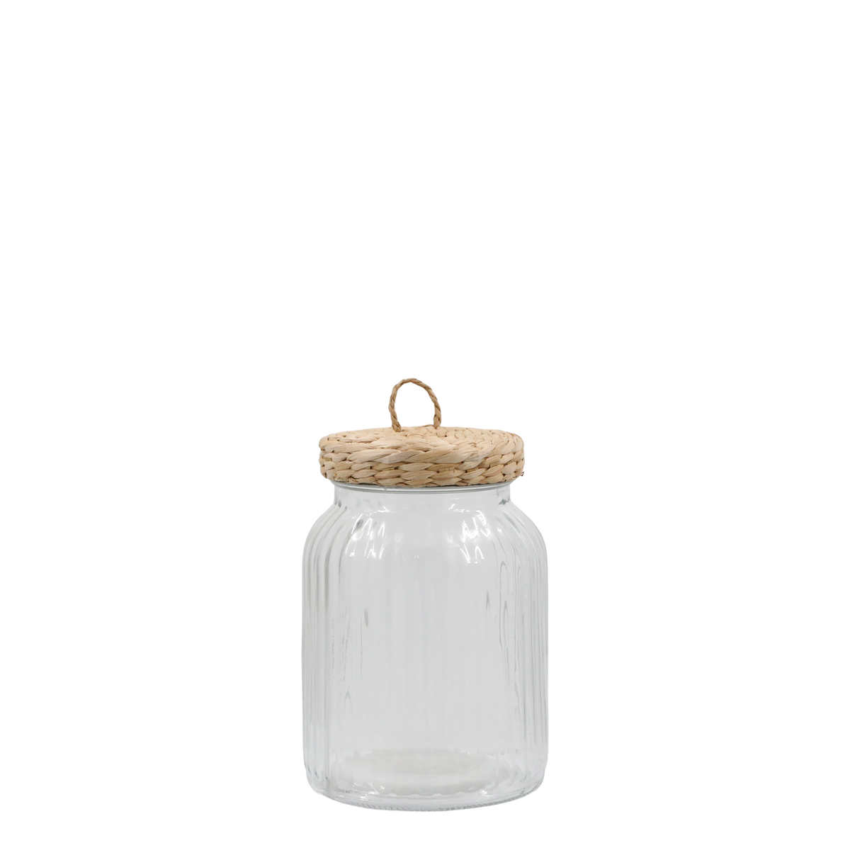 Bocal de stockage avec couvercle tressé