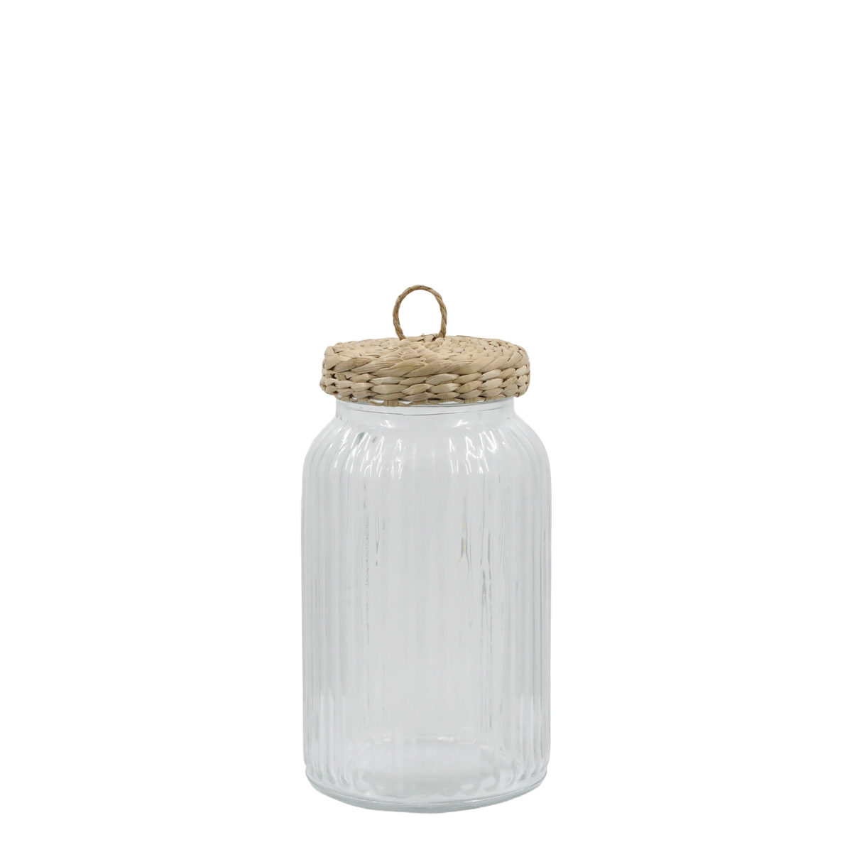 Bocal de stockage avec couvercle tressé