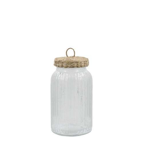 Bocal de stockage avec couvercle tressé