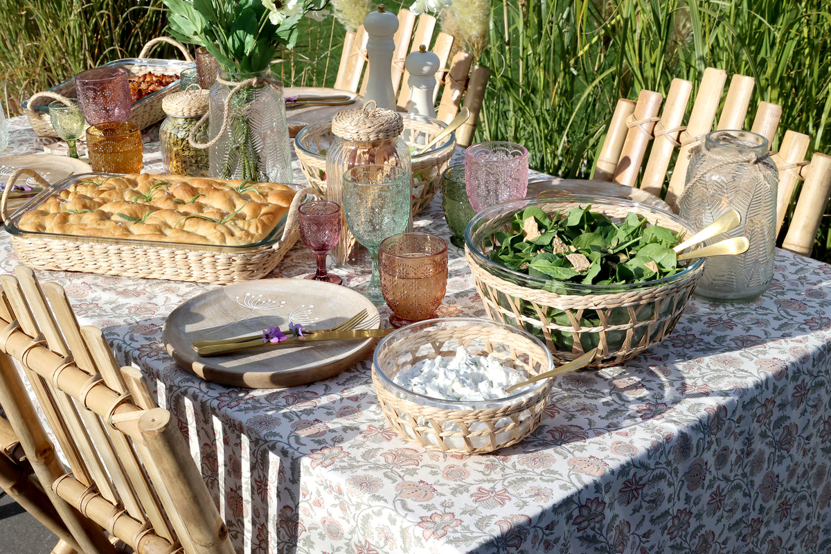 Bol avec panier en osier