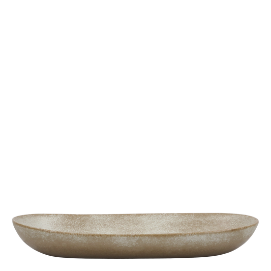 Plat de service ovale en porcelaine Valence - Camel