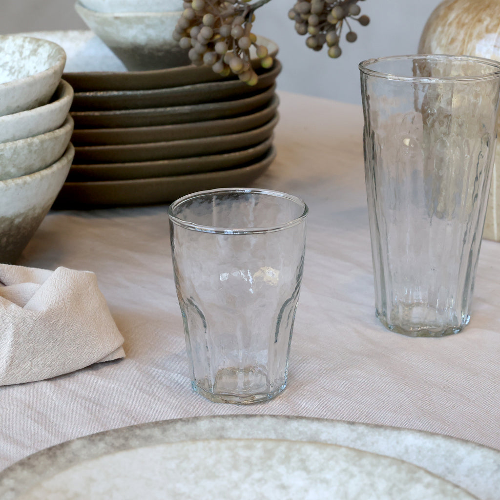 Verre à eau en verre texturé et rainuré – 200 ml